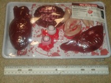 The Chop Shop Fake Body Parts Bloody Halloween Prop Decoration Meat, Dark Red