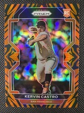 2022 Panini Prizm Kervin Castro Tiger Strip Prizm Rookie SSP #34 San Francisco