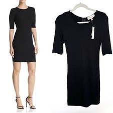 NWT Philosophy Little Black Dress Minimalist Mini Bodycon Dress Woman’s Size XS