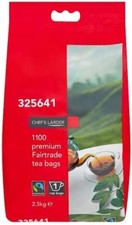 Tea Bags Chef larder Pack of 1100s , 2.5kg + cotton free pack of 3 teatowels 0.02 per strip
