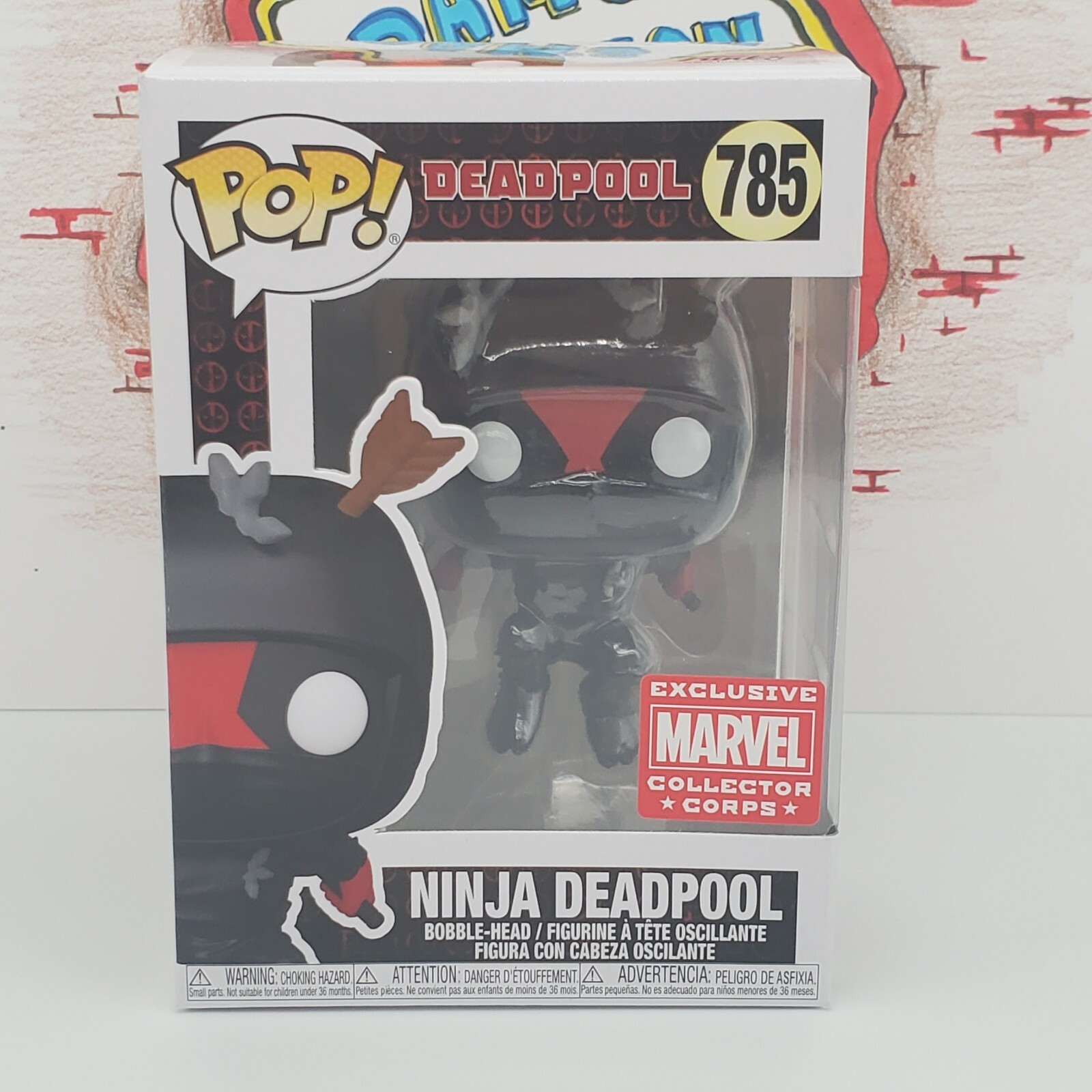Funko Pop! Ninja Deadpool #785 - Exclusivo De Marvel Collector Corps - Clasificador De Envíos