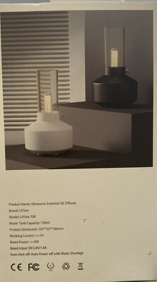 Retro Licht Aroma Diffusor Essential Oi LED Licht USB Luftbefeuchter (schwarz)
