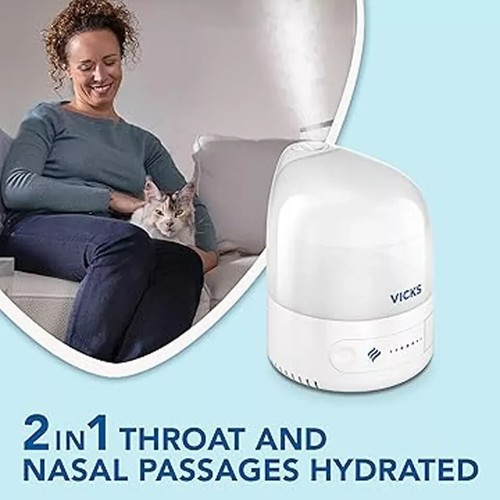 Vicks Personal Cool Mist Ultrasonic Humidifier Easy to Use Quiet VUL510E1 - Picture 3 of 5
