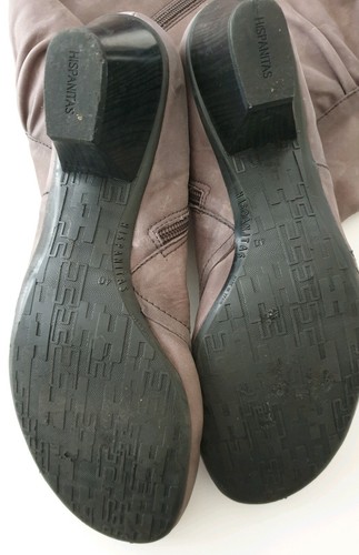 Exquisite Hispanitas Leather Grey Charcoal Boots size 40 - Picture 3 of 7