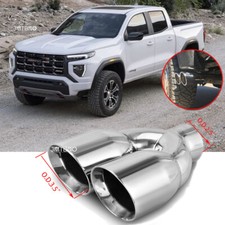 2.5" Inlet 3.5''Outlet 9.5''Long Exhaust Dual PipeDouble Wall For GMC Canyon SLE