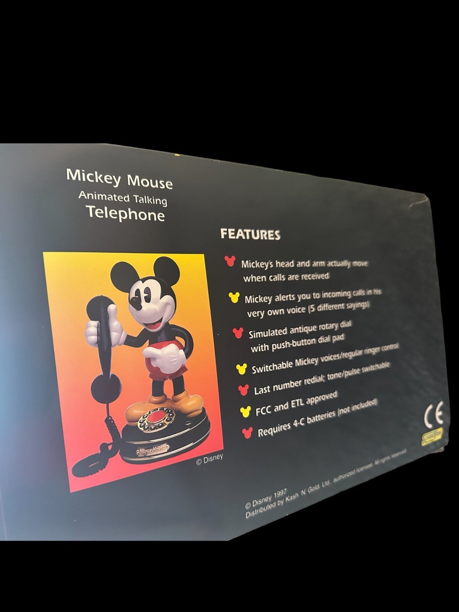 Disney 1997 Mickey Mouse Animated Talking Telephone Phone | eBay