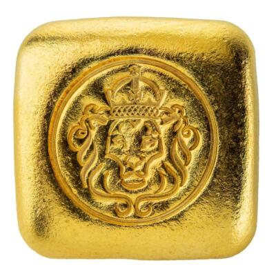 1oz .9999 Gold Bar w/ Laser Etched Serial Number - Hand Cast