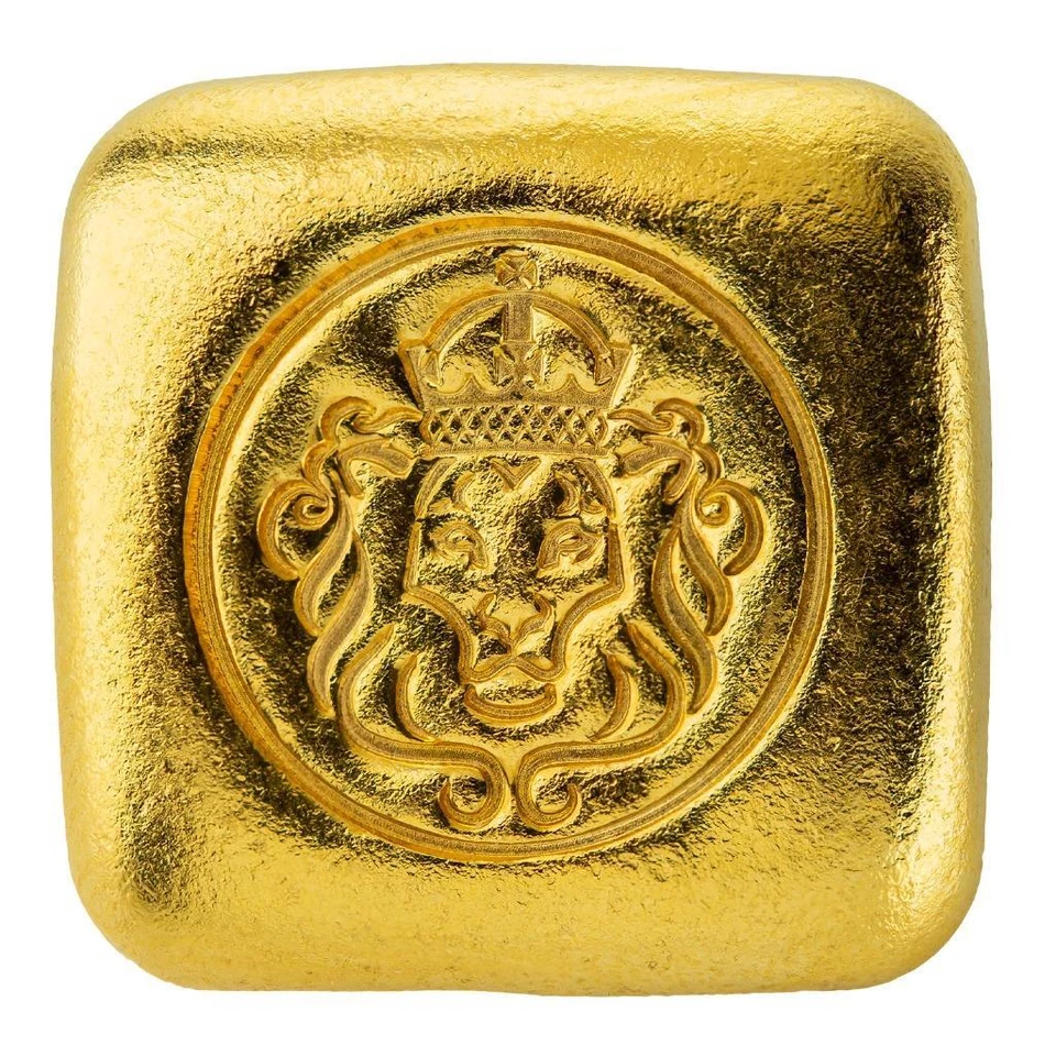 1oz .9999 Gold Bar w/ Laser Etched Serial Number - Hand Cast Square Design #A520