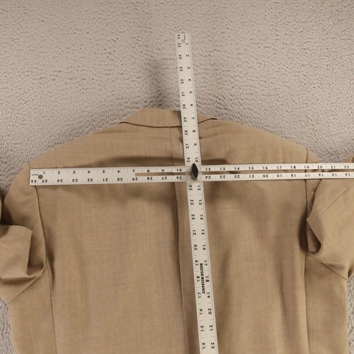 Yves Saint Laurent Jacket M Beige Brown 100% Wool Hopsack Blazer 42R - Picture 14 of 16