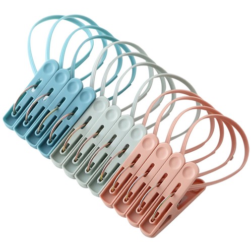 12pcs Windproof Household Clothesline Clips Clothes Drying Clips