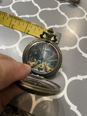 Vintage New York Pocket Watch Antique Gold Tone