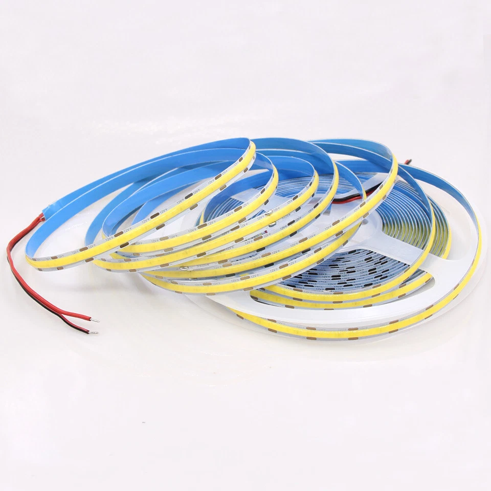 Tira LED 5M 10M COB 12V 24V 320LEDs/M Alta Densidad Flexible FOB Cinta Luces LED Foto 2 de 4