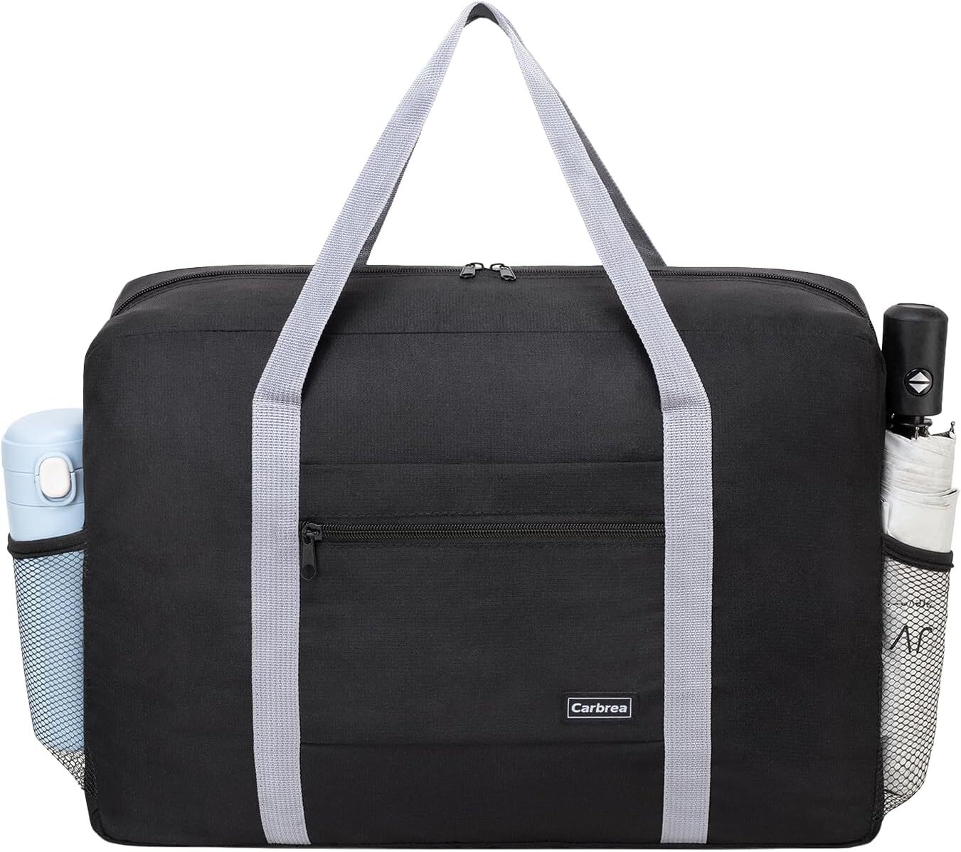 Personal Item Bag for Airlines - Foldable Travel 18x14x8 Small Black