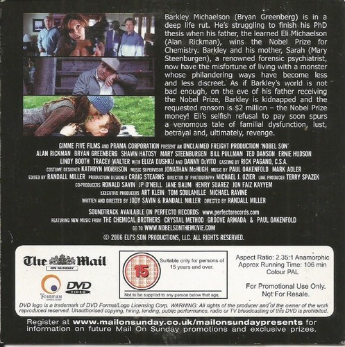 NOBEL SON - SUNDAY MAIL PROMO DVD - Picture 2 of 2