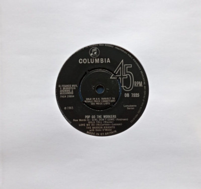 THE BARRON KNIGHTS - POP  - GIRL DON'T COME/LITTLE RED ROOSTER - COLUMBIA - 1965