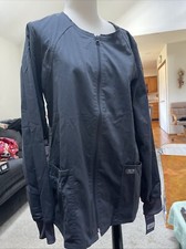 Cherokee Workwear Core Stretch Full Zip Front Jacket Charcoal Medium New