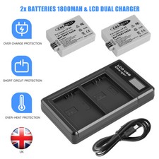 2x LP-E5 Battery For Canon EOS 1000D 500D 450D Rebel XSi Kiss X2 w/Dual Charger
