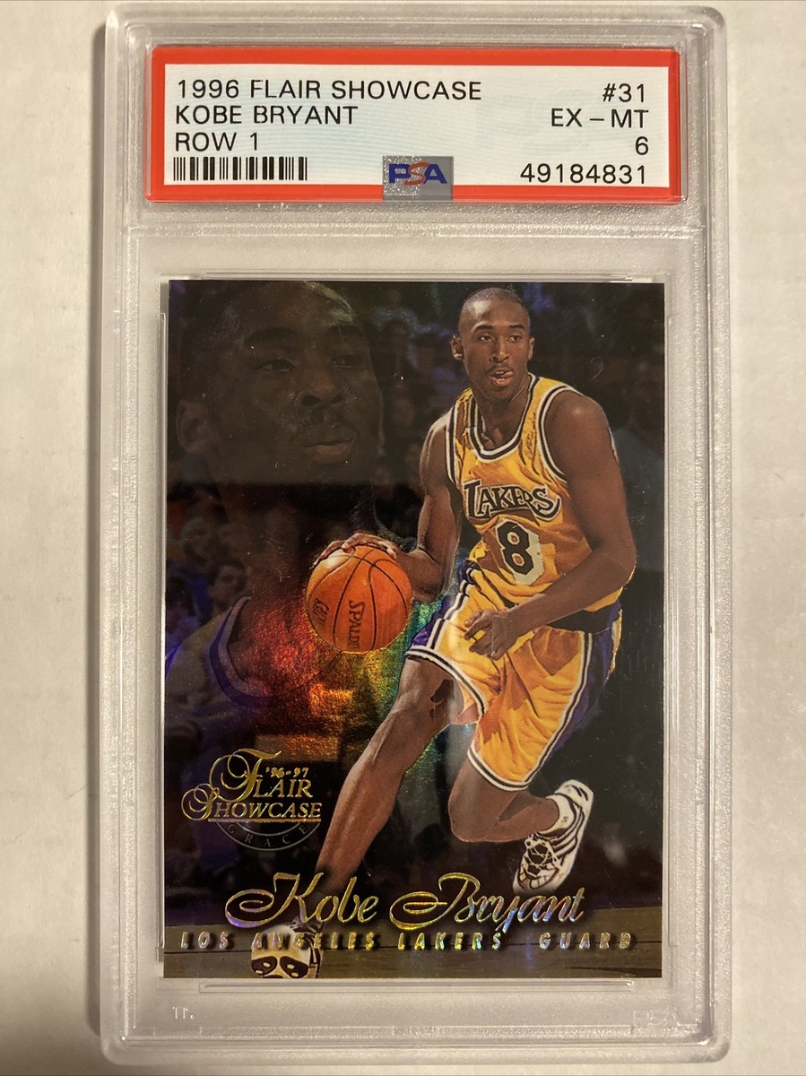 1996 97 FLAIR SHOWCASE KOBE BRYANT ROW 1 ROOKIE CARD RC