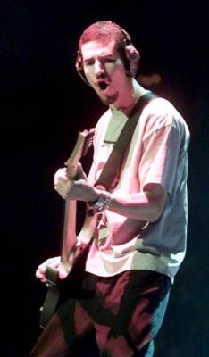 Linkin Park guitarist Brad Delson performs during the last stop of - Old Photo 4