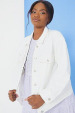In The Style Stacey Solomon Women's Denim Jacket White Uk 14 New