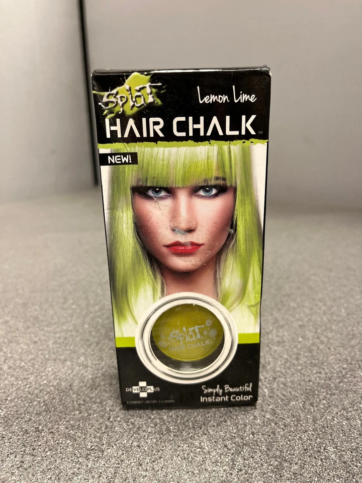 Nuevo/Sellado ~ Salpicaduras Cabello Tiza Color Pastel Destacados "Limón Lima" Temporal. Foto 3 de 4