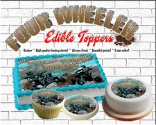 ATV Four wheeler Birthday Cake topper Edible paper sugar sheet picture image 