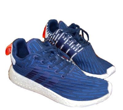 Adidas NMD R2 PK Primeknit Collegiate Navy White Mens Size 10 BB2952 | eBay