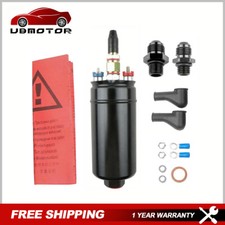 300lph Universal External Inline Fuel Pump Replaces 0580254044 6an 10an Adapter