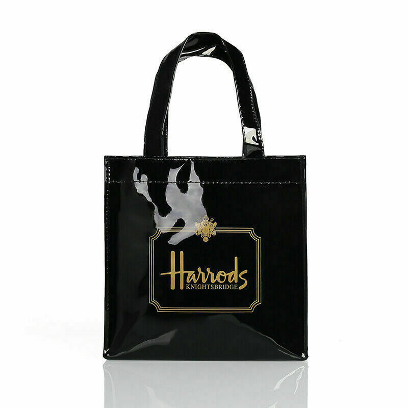 Women PVC Waterproof Storage Harrods London Shoulder Bag Shopping Handbag