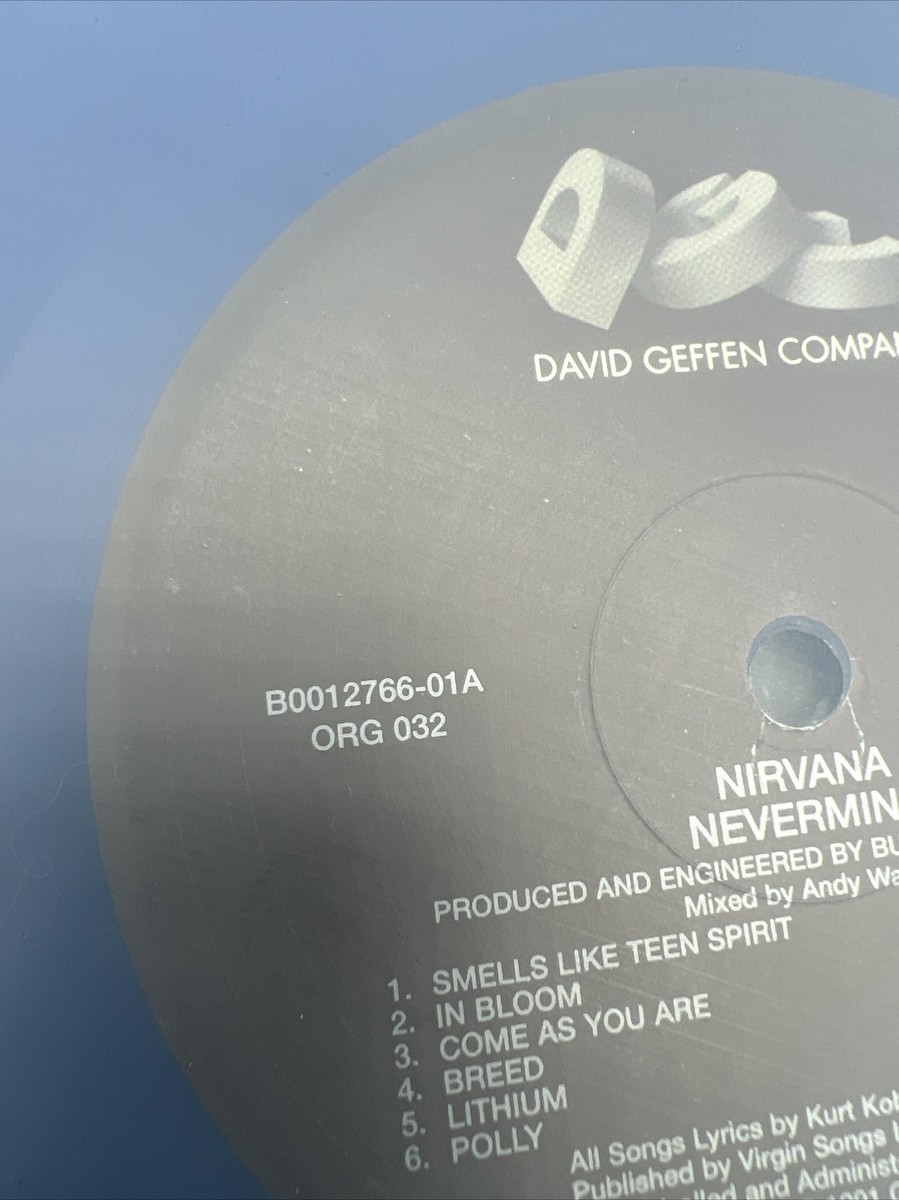 Nirvana/Nevermind アナログ盤 レコードＵＳオリジナル Nirvana Nevermind LP Original Recordings Group ORG 032 EX