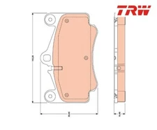 Brake pad set, disc brake TRW GDB1778 for Porsche 911