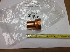 Mueller Industries Wrot Copper Solder to Pipe Adpt, W 01563, C x FNPT, 1" x 1"