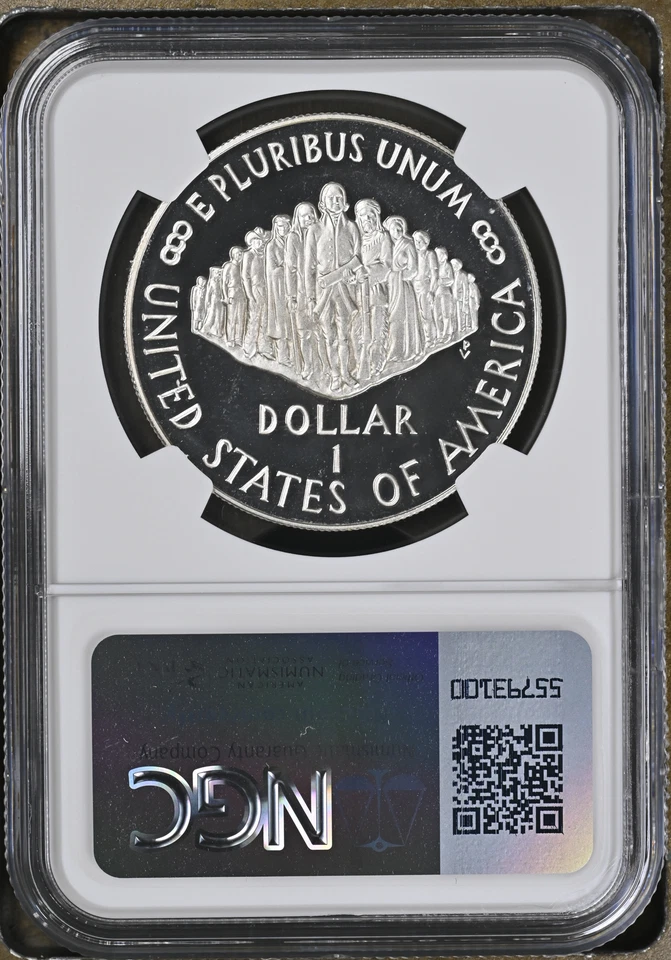 :1987-S S$1 CONSTITUTION BICENTTENNIAL COMMEM DOLLAR NGC PF70UC RARE R4 TOP POP - Image 2 of 2