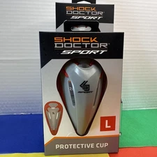 New Shock Doctor Sport Protective Cup Size Large Red & Gray Baseball Football 