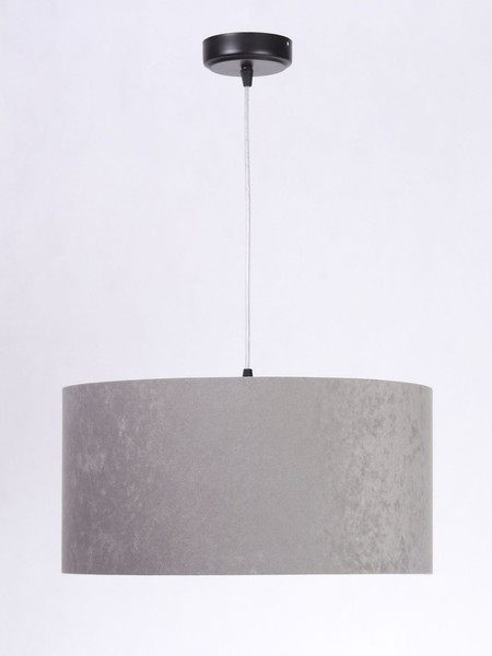 HäNgeleuchte Stoff Schirm Grau Hahnentritt Ø40Cm Modisches Design Pendelleuchte-image