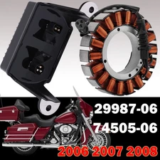 Generator Stator Coil & Voltage Rectifier Regulator For Harley Road Glide 06-08