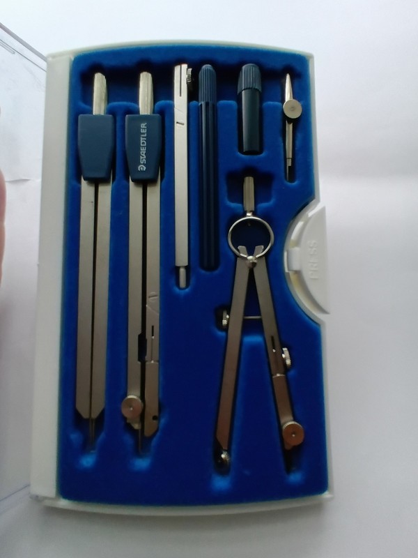 Staedtler Drafting Compass & Drawing Instrument Set in Plastic Case