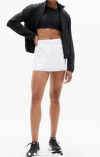 NWT Athleta Fast Route Mid Rise 13" Run Skort Size S In Bright White