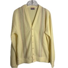 Vintage Jockey Sportswear Mens Cardigan Lg V Neck Orlon Acrylic 80  s Grandpa