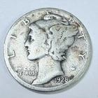 1928 S LIBERTY MERCURY 90% SILVER DIME CIRCULATED COIN #5315