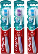 Colgate 360 Enamel Health Sensitive Toothbrush, Compact Head, Extra Soft Colors