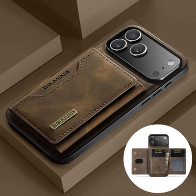 MagSafe Leder Wallet Handy Hülle für iPhone 17 Pro Max 16 15 14 13 12 11 Case