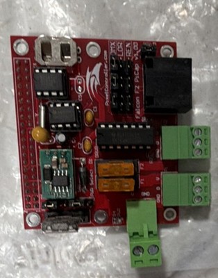 2x PixelController Falcon F2 PiCap Red Printed Circuit Board 7-24V 5V FR-4