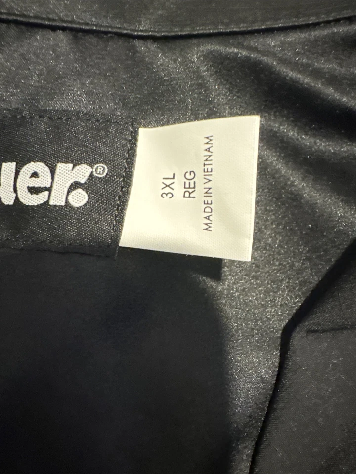NEW BLAUER Men’s 8676 FLEXRS SHORT SLEEVE ZIPPER SUPERSHIRT Black Size 3XL Reg - Image 3 of 4