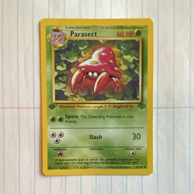 First Edition Parasect 41/64 Jungle Uncommon Regular Pokémon 1999
