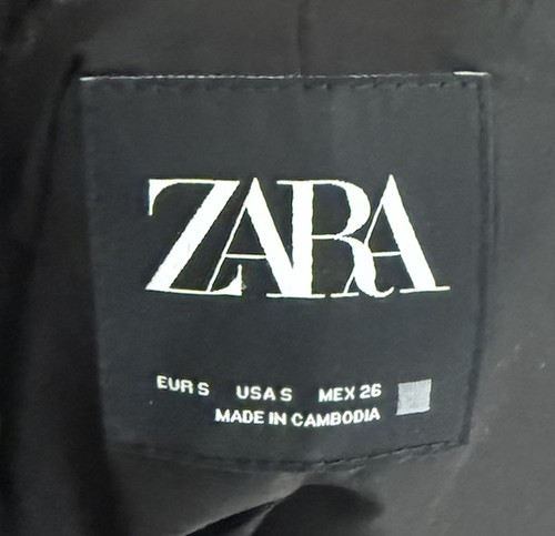 Women's Zara Gray Double Breasted Short Coat Size S - Picture 6 of 6