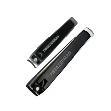 Tweezerman Deluxe Nail Clipper Set Stainless Steel Black 2-Piece