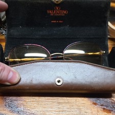 Valentino Oval Sunglasses Gold Metal Frame, Oval Style, Includes Case