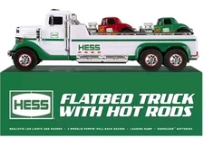 2022 Hess Flatbed Toy Truck with Hot Rods - Lights & Sounds-NEW