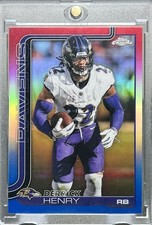 DERRICK HENRY RARE USA HOLO REFRACTOR CHROME SPORTS CARD RAVENS MINT